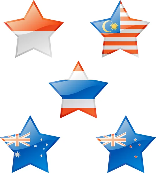 stock vector Flags star