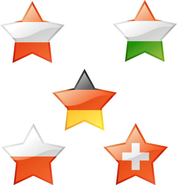 Drapeaux étoile — Image vectorielle