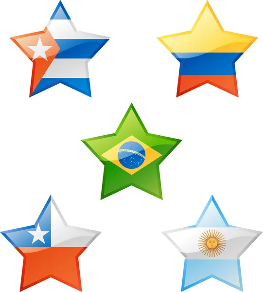 Bayraklar yıldız — Stok Vektör