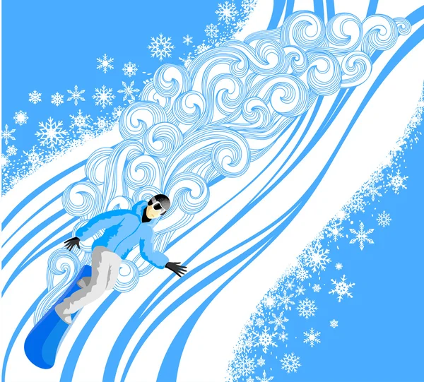 Сноубординг — стоковий вектор