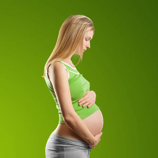 부드러운 임신 여성 — 스톡 사진