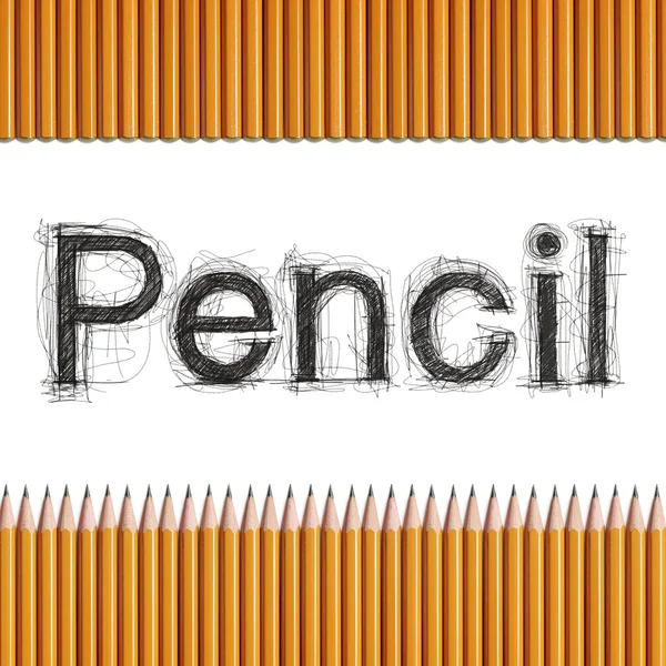Bleistifte und Skizzenbuchstaben — Stockfoto