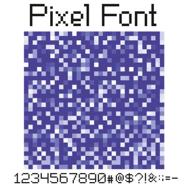 pixel font clipart