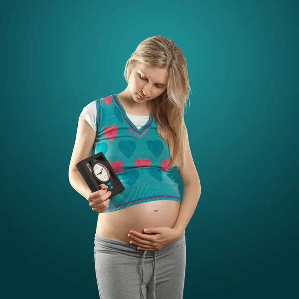 Nabídka těhotná žena — Stock fotografie