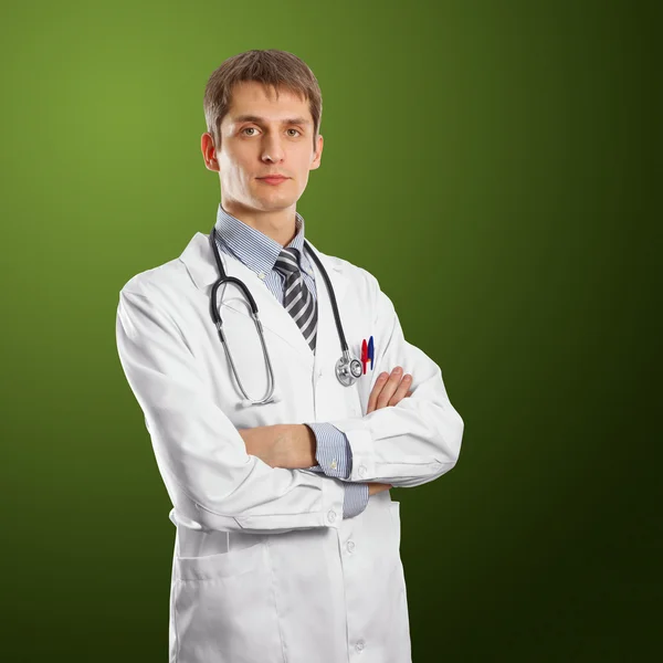 Mladý lékař muž s stetoskop — Stock fotografie