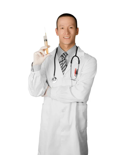 Jonge dokter man met stethoscoop — Stockfoto