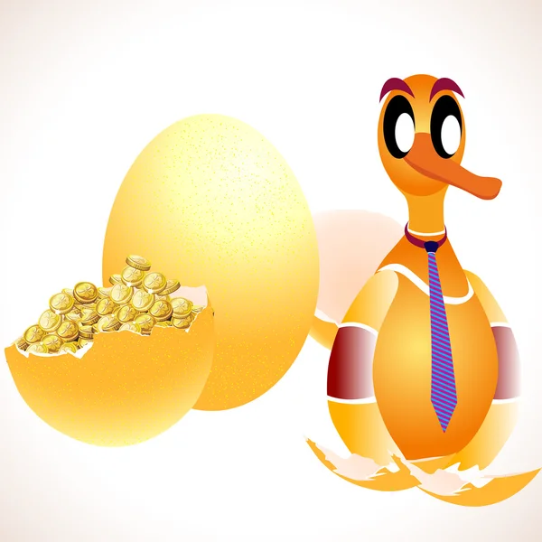 Gold egg — Stock Vector