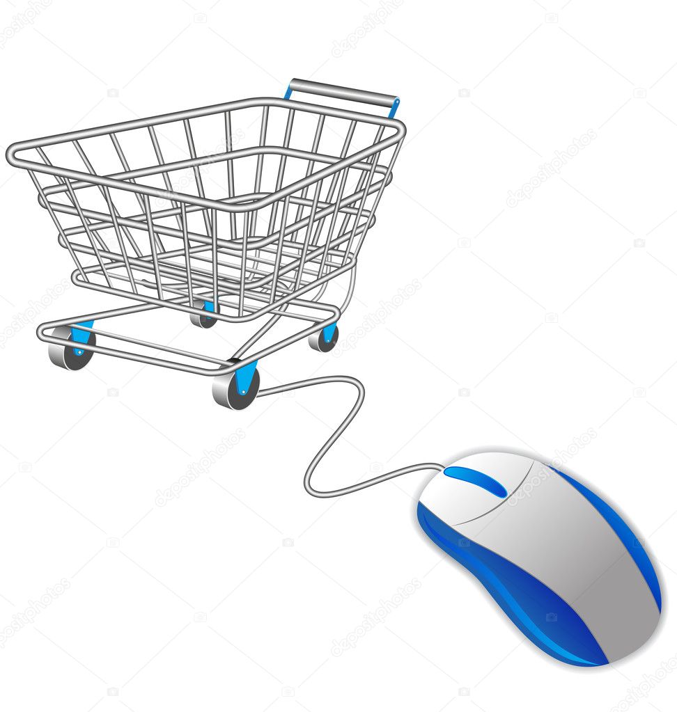 shopping basket and mouse