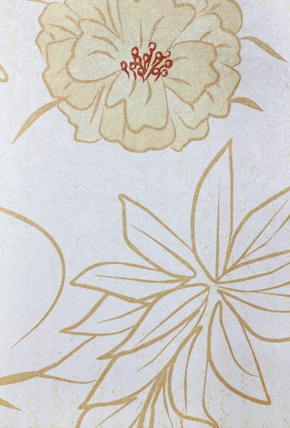 Textura de papel, con patrón de flores —  Fotos de Stock