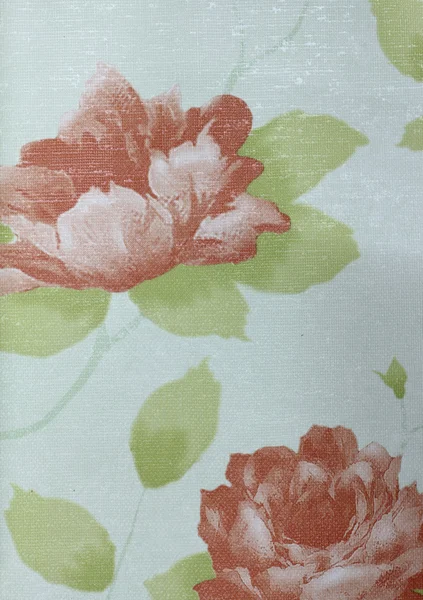 Textura de papel, con patrón de flores — Foto de Stock