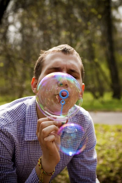 Ember buborékok — Stock Fotó
