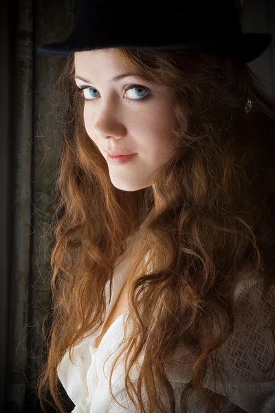 stock image Girl with hat