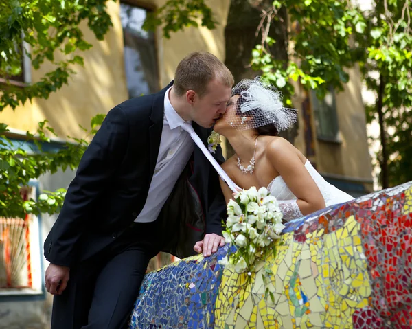 สุขสันต์คู่แต่งงานใหม่ — ภาพถ่ายสต็อก