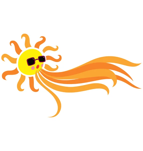 Sun Blowing — Stock Vector