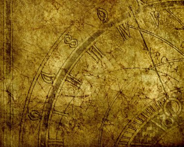 arka plan ile antika saat ve tasarlamak