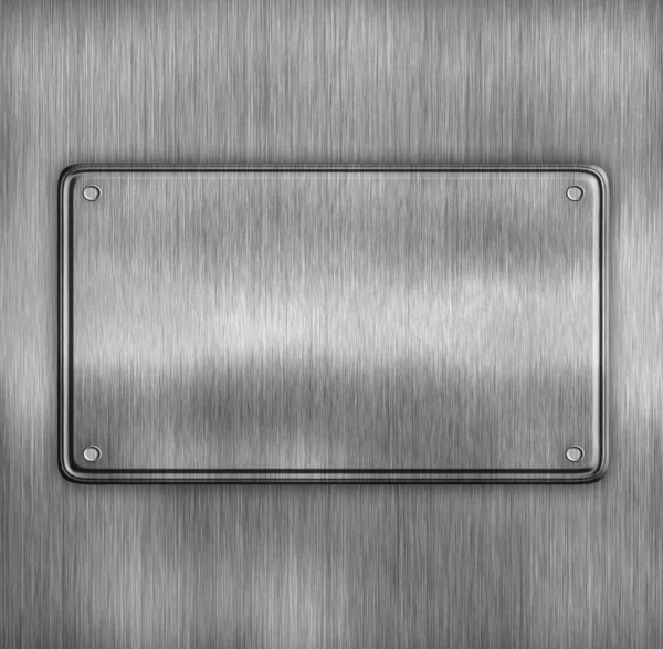 Cartel metálico sobre metal textura aluminio — Foto de Stock