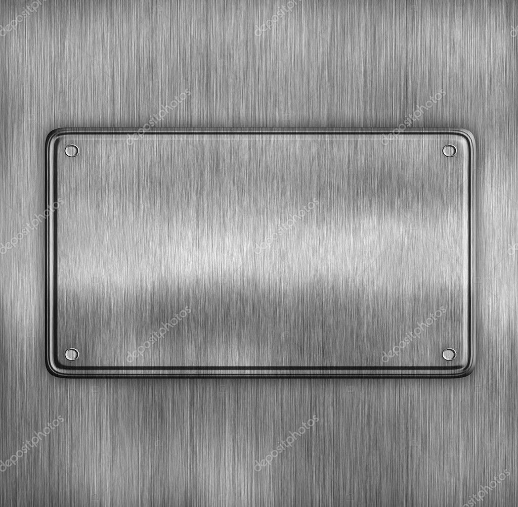 Metal sign on metal aluminum texture — Stock Photo © studioDG #6629779