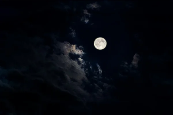 Moon at night sky — Stock Photo, Image