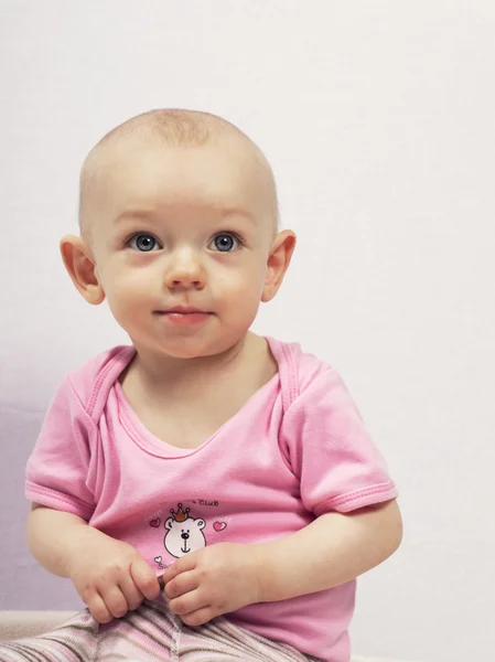 Bir bebek kız inanılmaz ifade — Stok fotoğraf