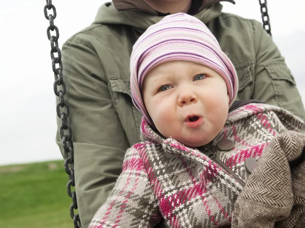 面白い表現と赤ちゃん — ストック写真