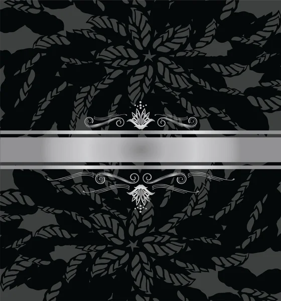 Lyx svart och silver boka cover — Stock vektor