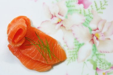 Smoked salmon clipart