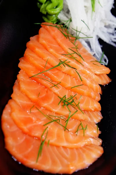 stock image Salmon seshimi close-up