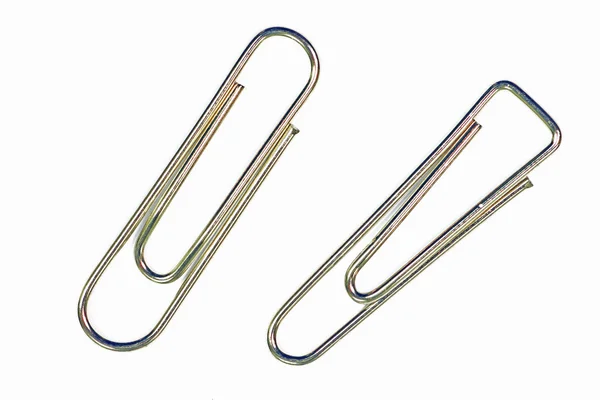 Paper clip isolated on background — Stock Photo, Image