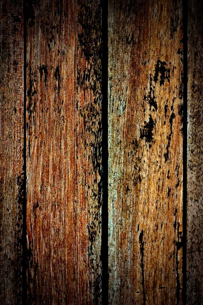 Světlo tmavé okraje dřevěné stěny — Stock fotografie
