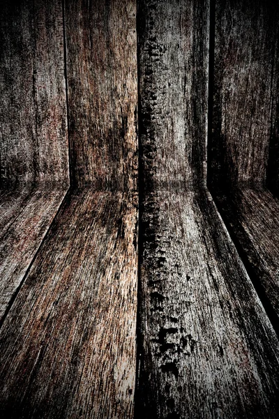 Luz de paredes de madeira de bordas escuras — Fotografia de Stock