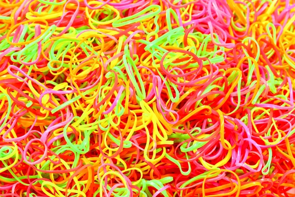 Gekleurde elastische banden — Stockfoto