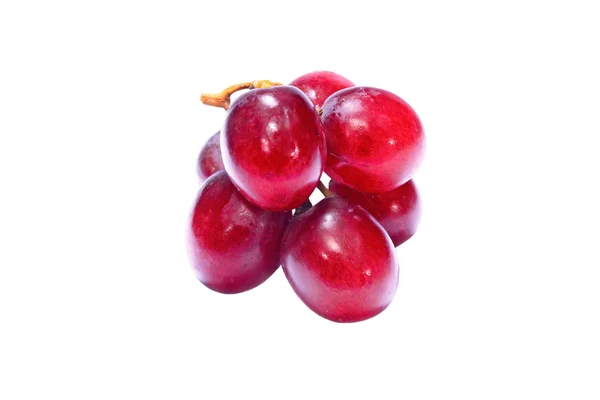 Czerwone winogrona wyizolowane na białym — Zdjęcie stockowe