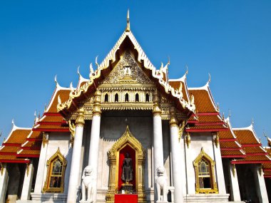 Benchamabophit temple in Bangkok , Thailand clipart