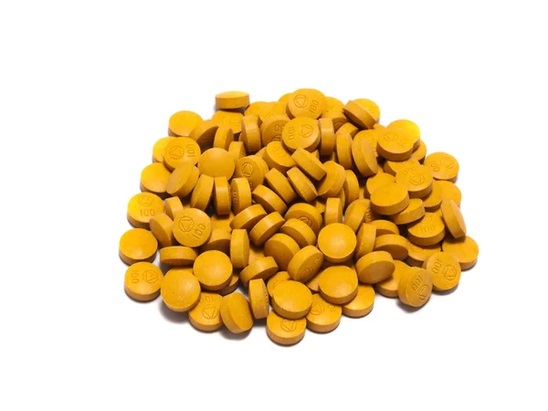 Vitamin C on Isolated on white background — Stock Photo, Image
