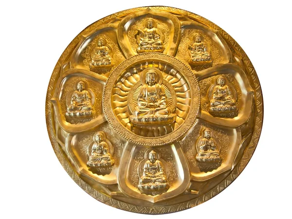 The circle of golden buddha — Stock Photo, Image