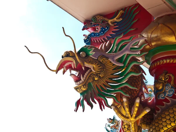 Status do dragão no templo Na Zha (Deuses de Honra) — Fotografia de Stock