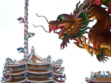 Dragon Status at Na Zha temple clipart