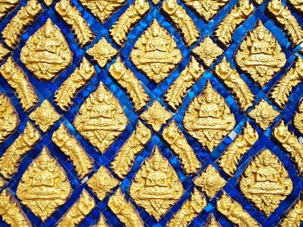 Detalhes de parede de templo na Tailândia (horizontal ) — Fotografia de Stock