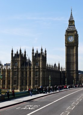 İngiltere, Londra, büyük ben mavi gökyüzü arka plan