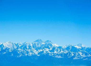Everest and Lhotse mountain peaks , Nepal clipart