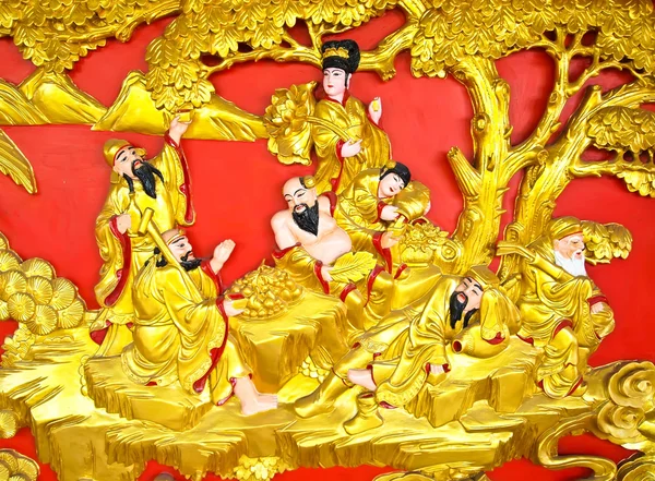 Osm nesmrtelných socha (ba xian) — Stock fotografie