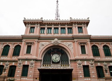 The Post Office in Ho Chi Minh City, Vietnam clipart