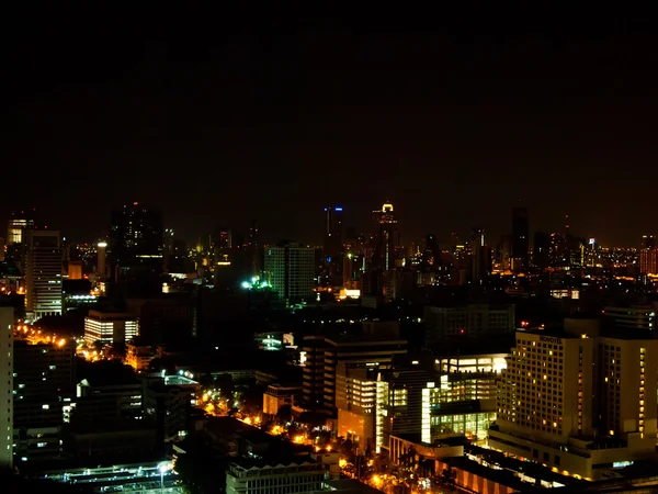Noche de paisaje urbano de la ciudad de Bangkok, Tailandia —  Fotos de Stock