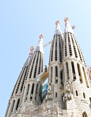 Sagrada Familia cathedral in Barcelona, Spain clipart