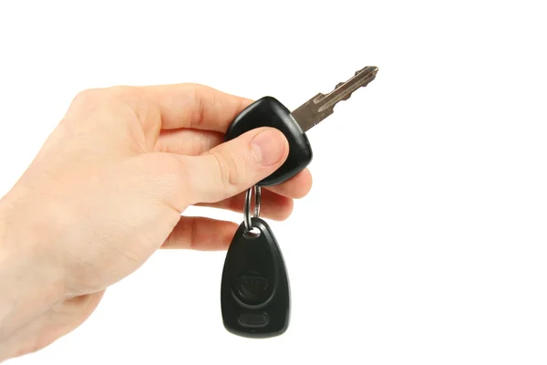 Bilnyckel i handen — Stockfoto