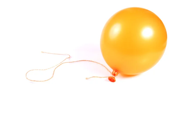 Balão amarelo com fio — Fotografia de Stock