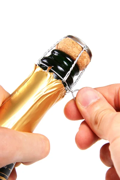 Abertura de champanhe — Fotografia de Stock