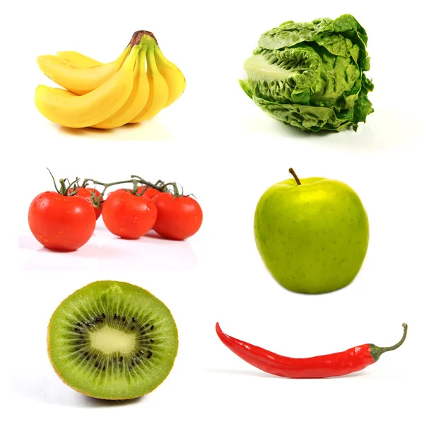 Mängd frukt och grönsaker — Stockfoto