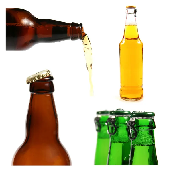 Grupa butelek piwa — Zdjęcie stockowe