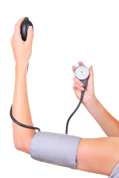 Checking blood pressure — Stock Photo, Image